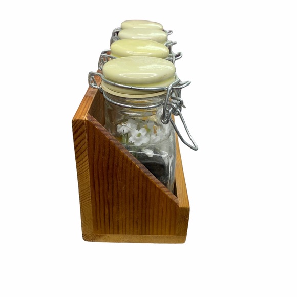 Napa Creations Wooden Faux Flowers Jars Holder - Picture 5 of 10